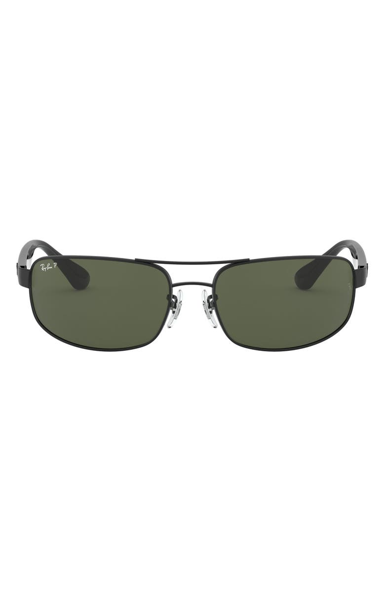 Ray-Ban 64mm Oversize Rectangular Sunglasses, Main, color,
