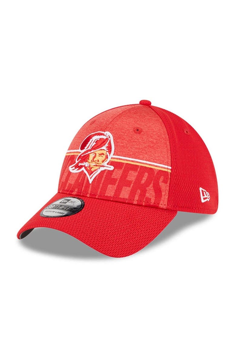 Men's New Era Red Tampa Bay Buccaneers 2023 NFL Training Camp Throwback 39THIRTY Flex Fit Hat, Main, color, Red