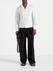 Manière De Voir Valen Embroidered Closure Long Sleeve Shirt