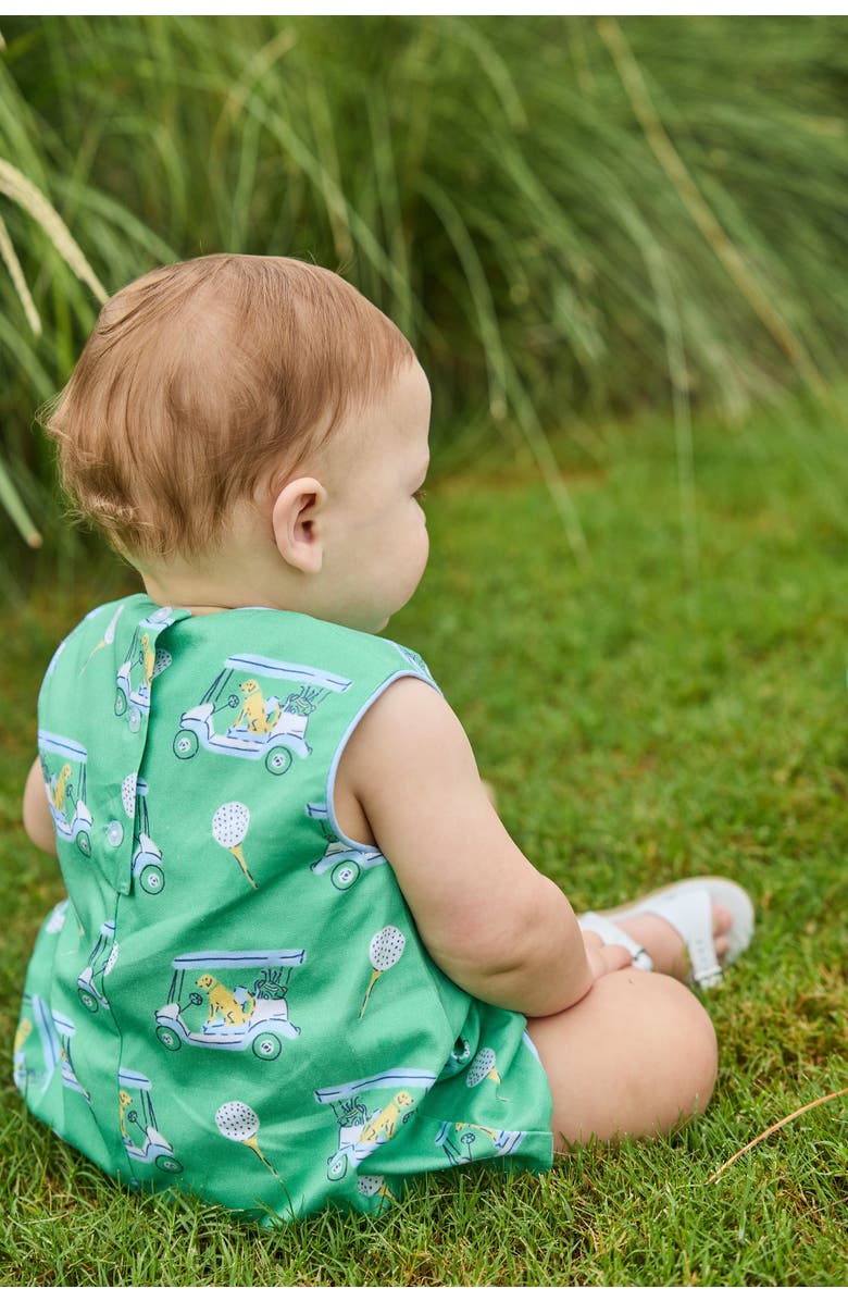 Little English Printed Round Neck Bubble, Alternate, color, Paws On Par