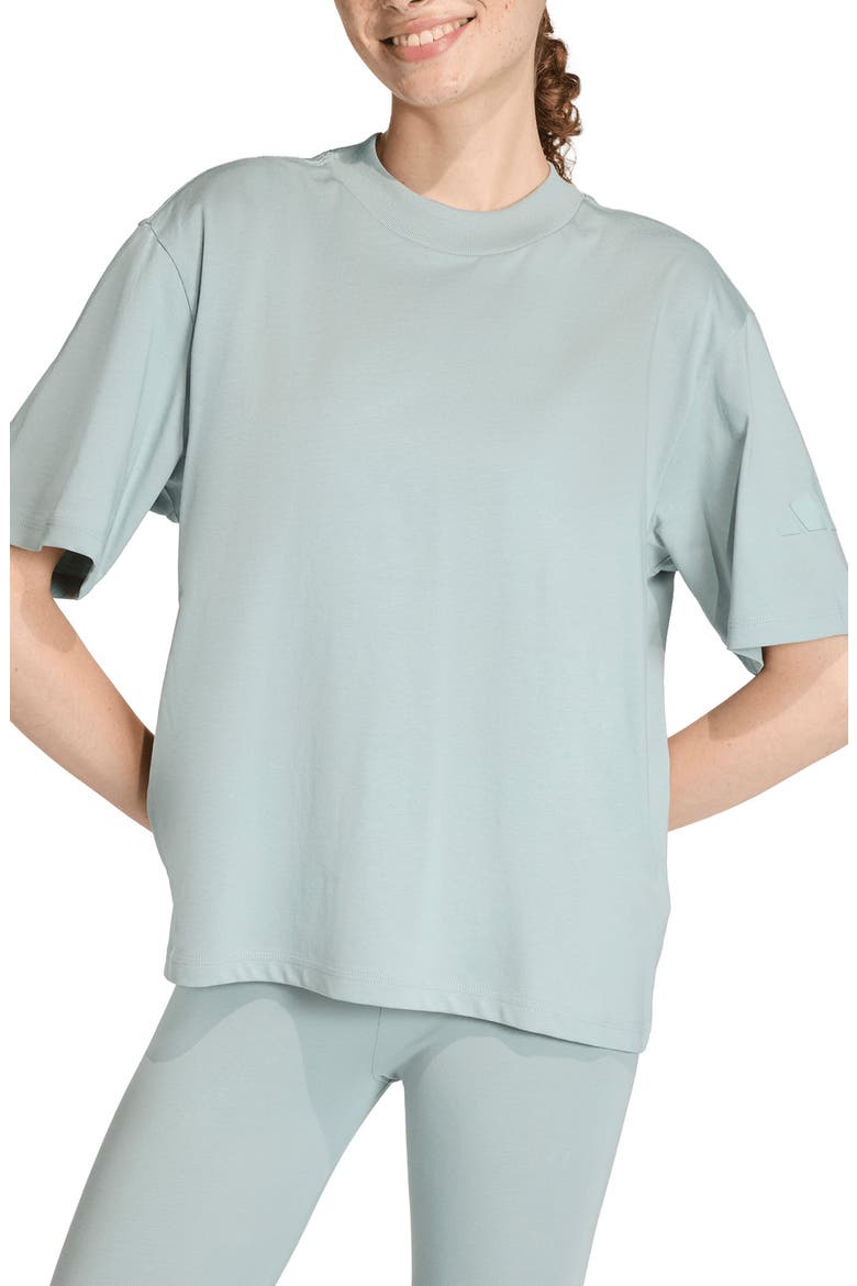 Essentials Contemporary Logo Boyfriend T-Shirt, Main, color, WONDER SAGE