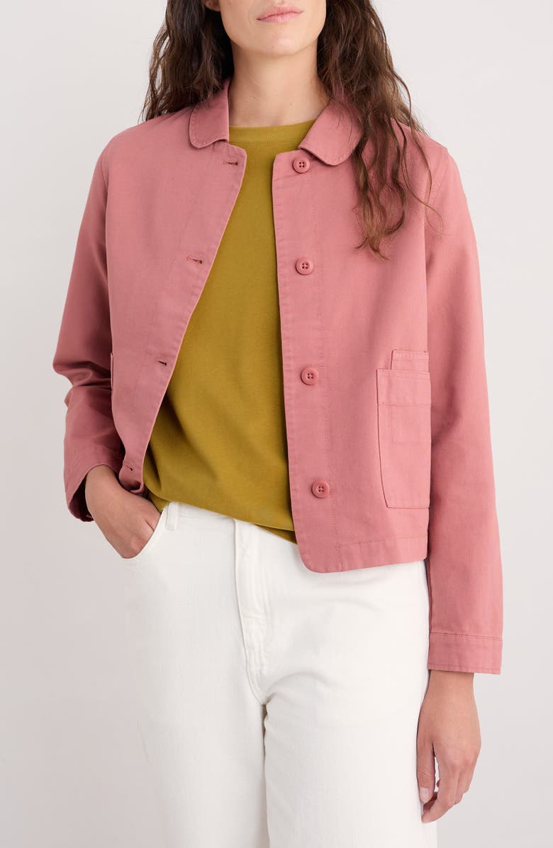 Seasalt Cornwall Coombe Lane Organic Cotton Chore Jacket, Main, color, Dusty Rose