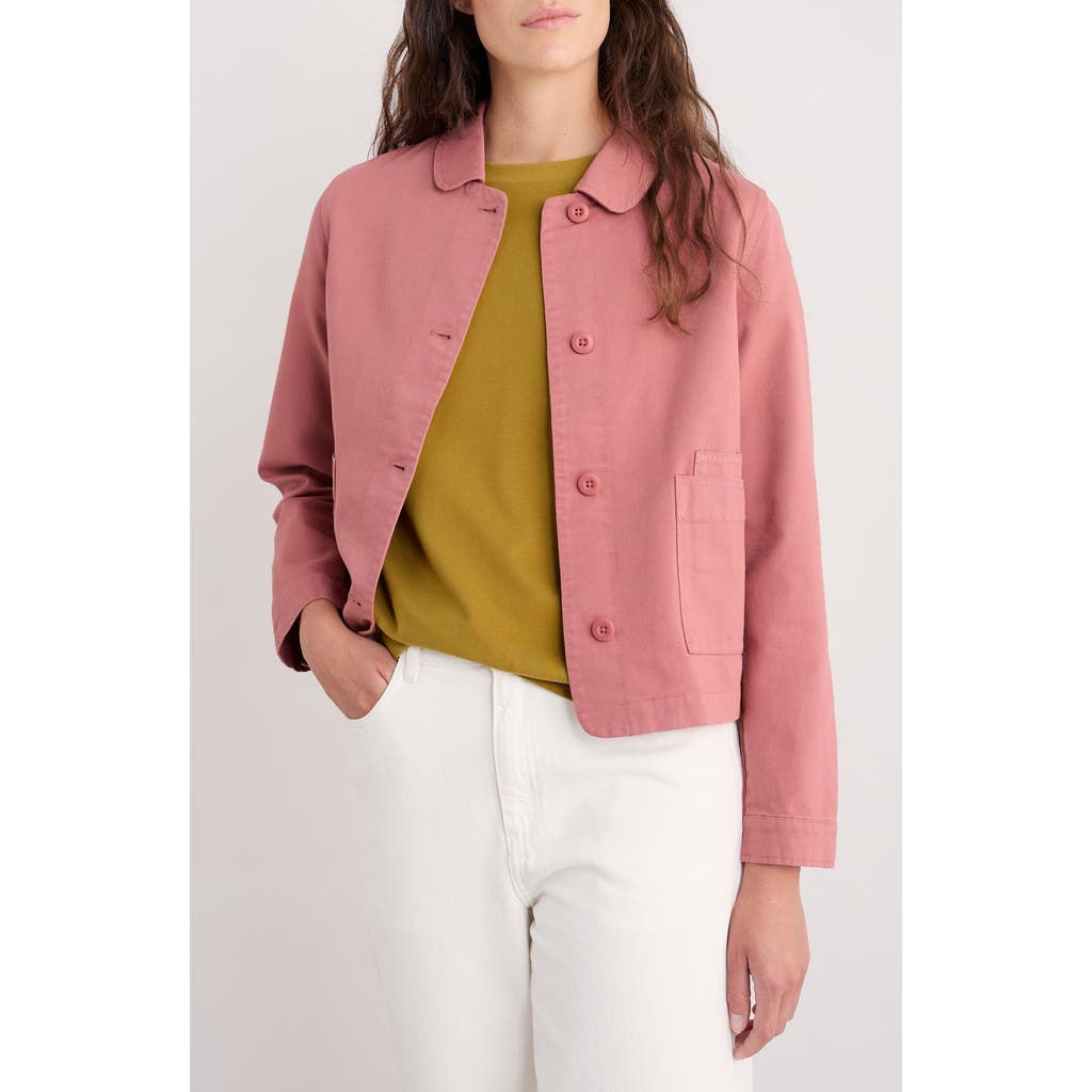 Seasalt Cornwall Coombe Lane Organic Cotton Chore Jacket In Pink