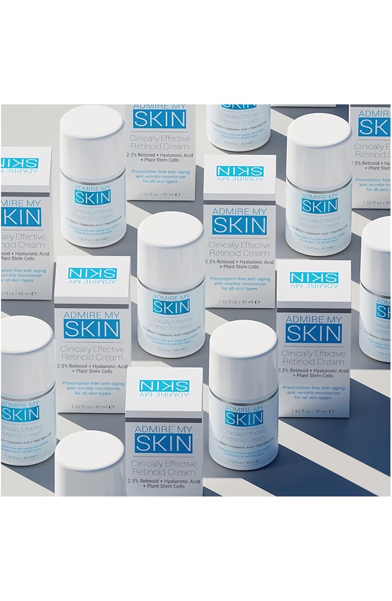 Admire My Skin Clinical Effective Retinoid Cream for Anti Aging Anti Wrinkle Skincare, Alternate, color, Clear