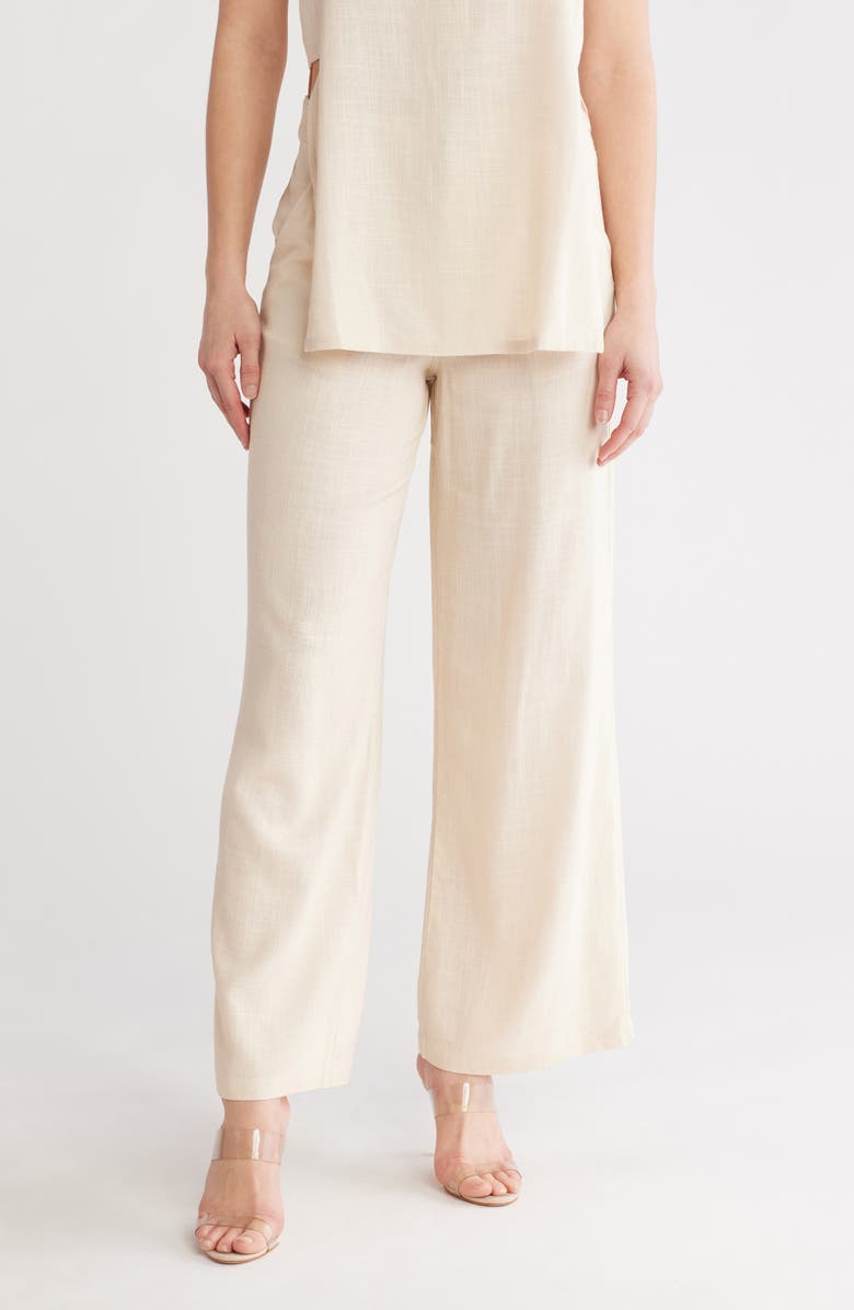 Love By Design Delilah Wide Leg Pants, Main, color, Tapioca