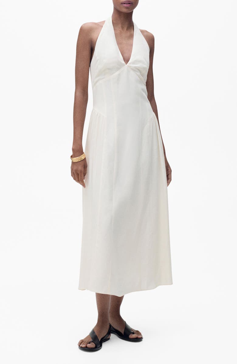 MANGO Halter Maxi Dress, Main, color, 