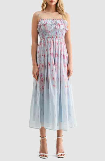 Lush Ruffle Smocked Midi Dress