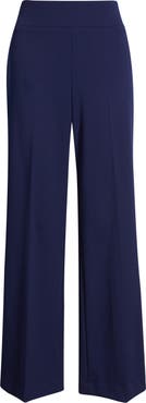 Anne Klein High Waist Pull On Wide Leg Pants