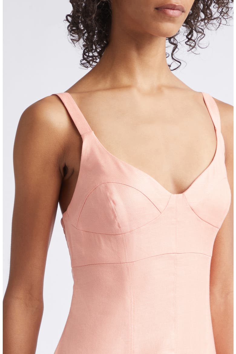 Arya Bustier Sleeveless Midi Dress, Alternate, color, SHERBERT