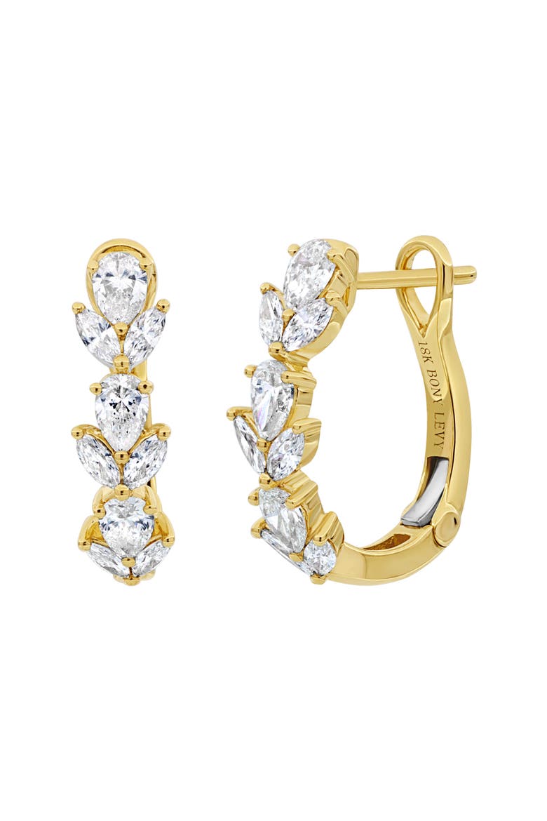 Getty Diamond Hoop Earrings (Nordstrom Exclusive), Main, color, 18K YELLOW GOLD