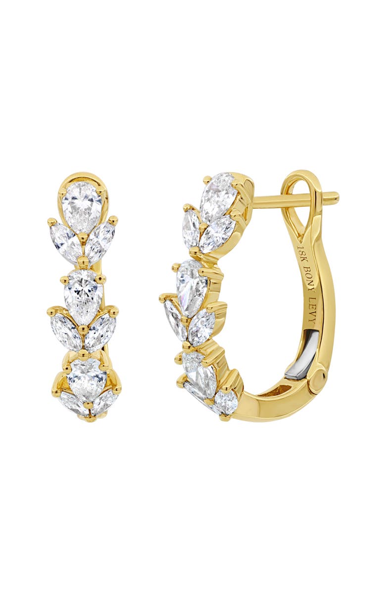 Bony Levy Getty Diamond Hoop Earrings, Main, color, 18K Yellow Gold