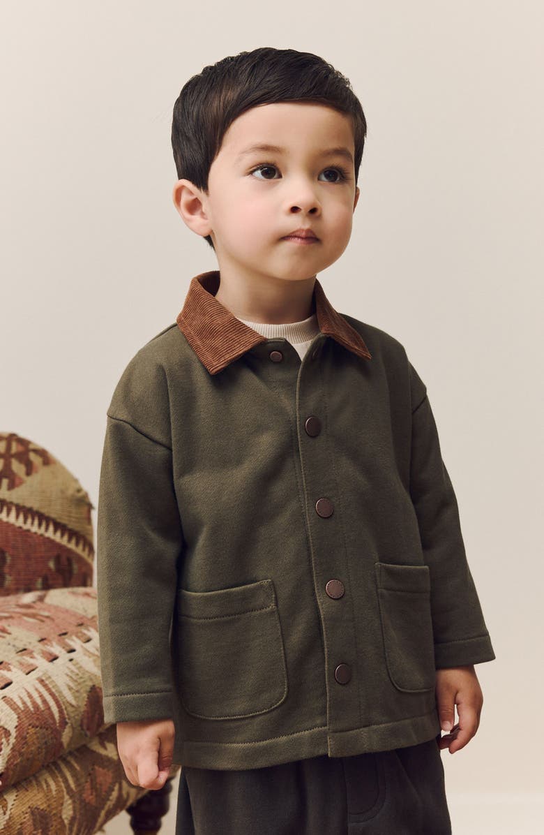 NEXT Kids' Jersey Jacket, T-Shirt & Joggers Set, Alternate, color, Green