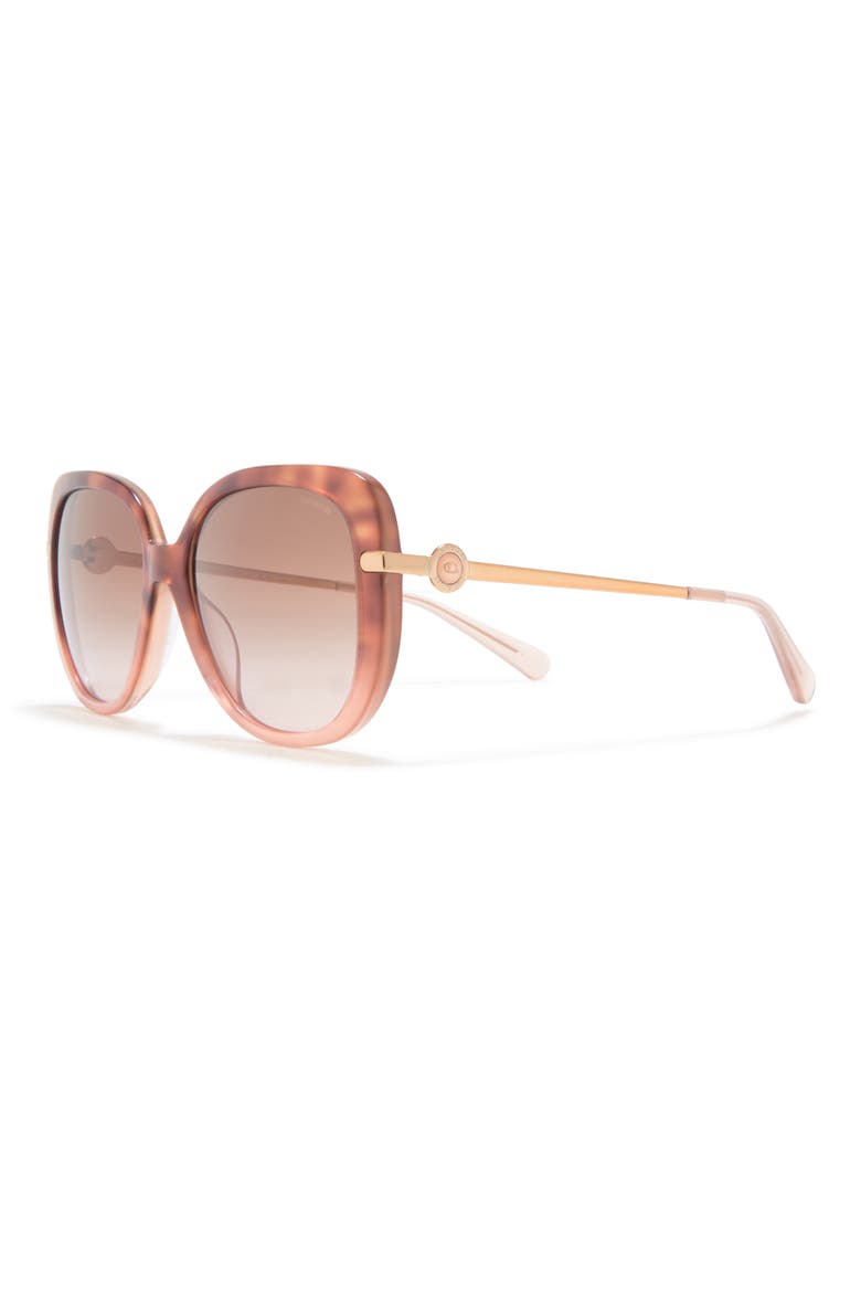 55mm Gradient Square Sunglasses, Alternate, color, TORTOISE