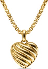 David Yurman Sculpted Cable Heart Locket, 23mm
