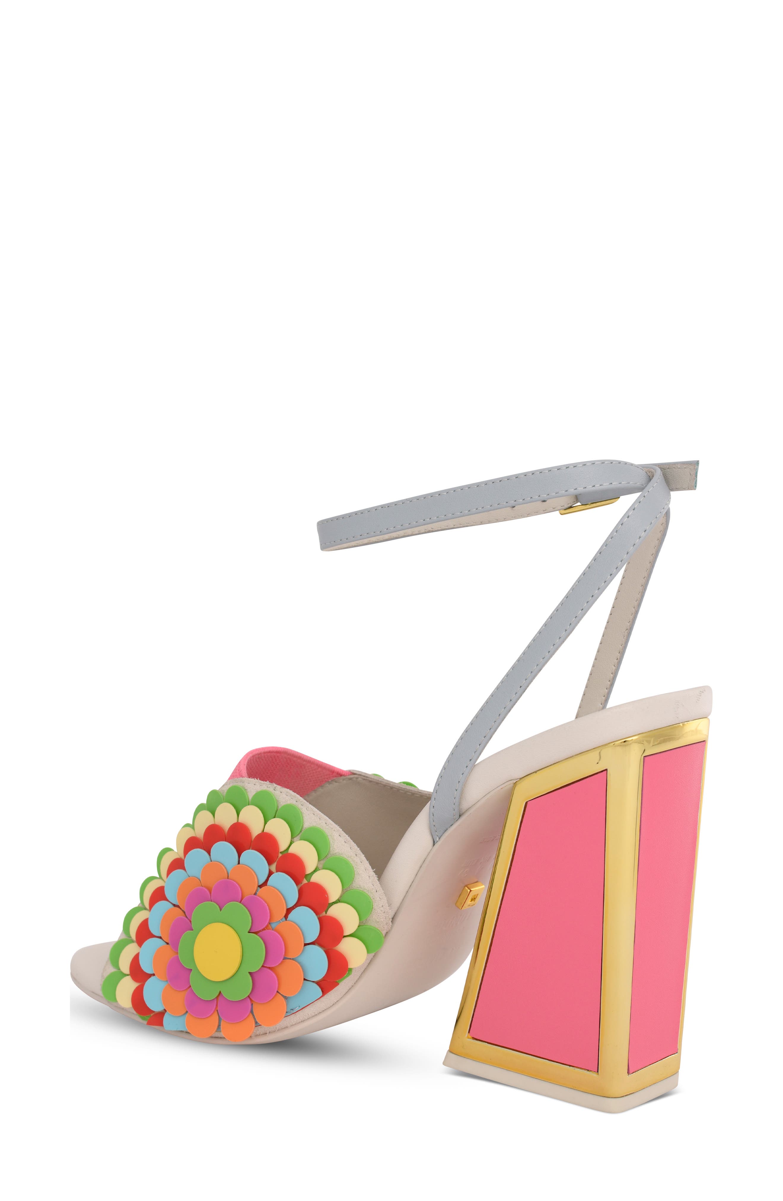 KAT MACONIE Carmel Floral Appliquè Ankle Strap Sandal, Alternate, color, 