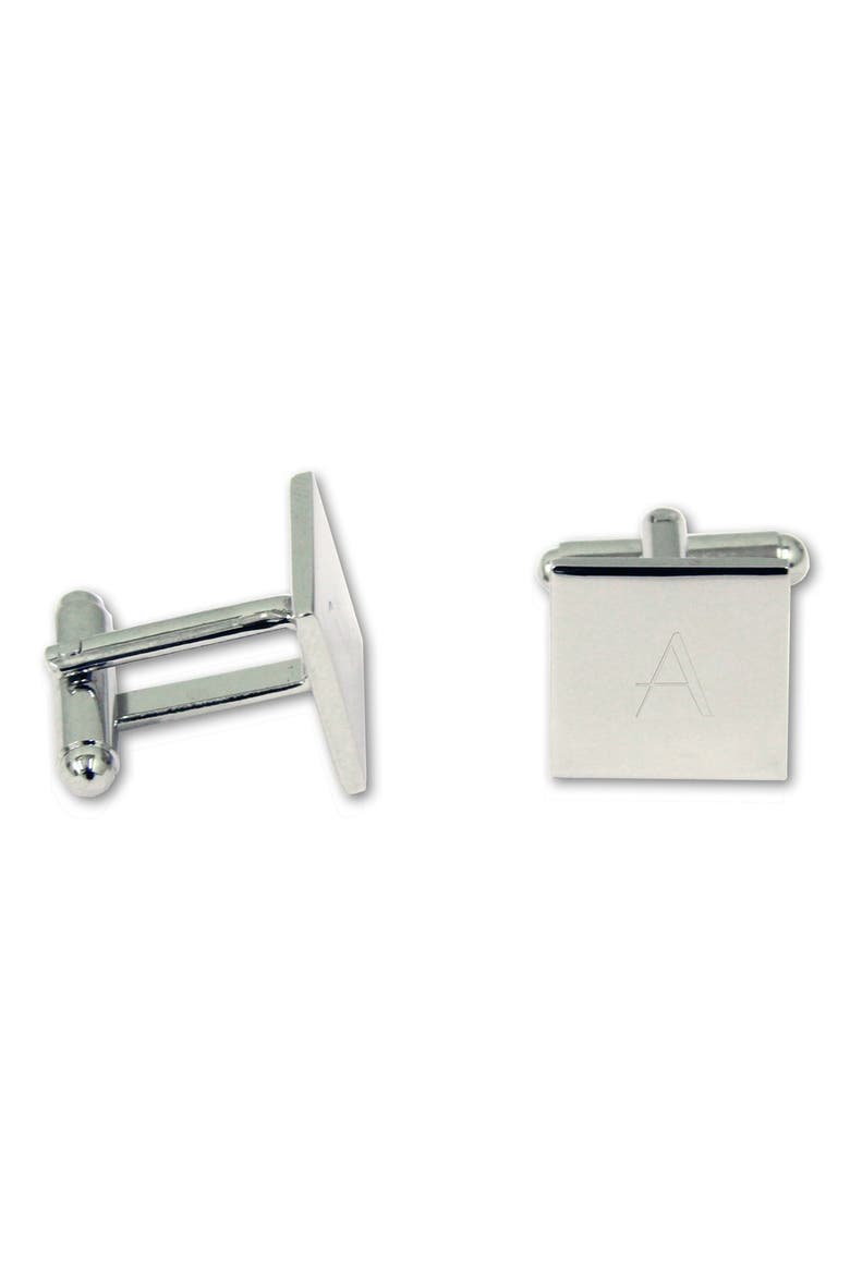 Monogram Square Cuff Links, Main, color, A