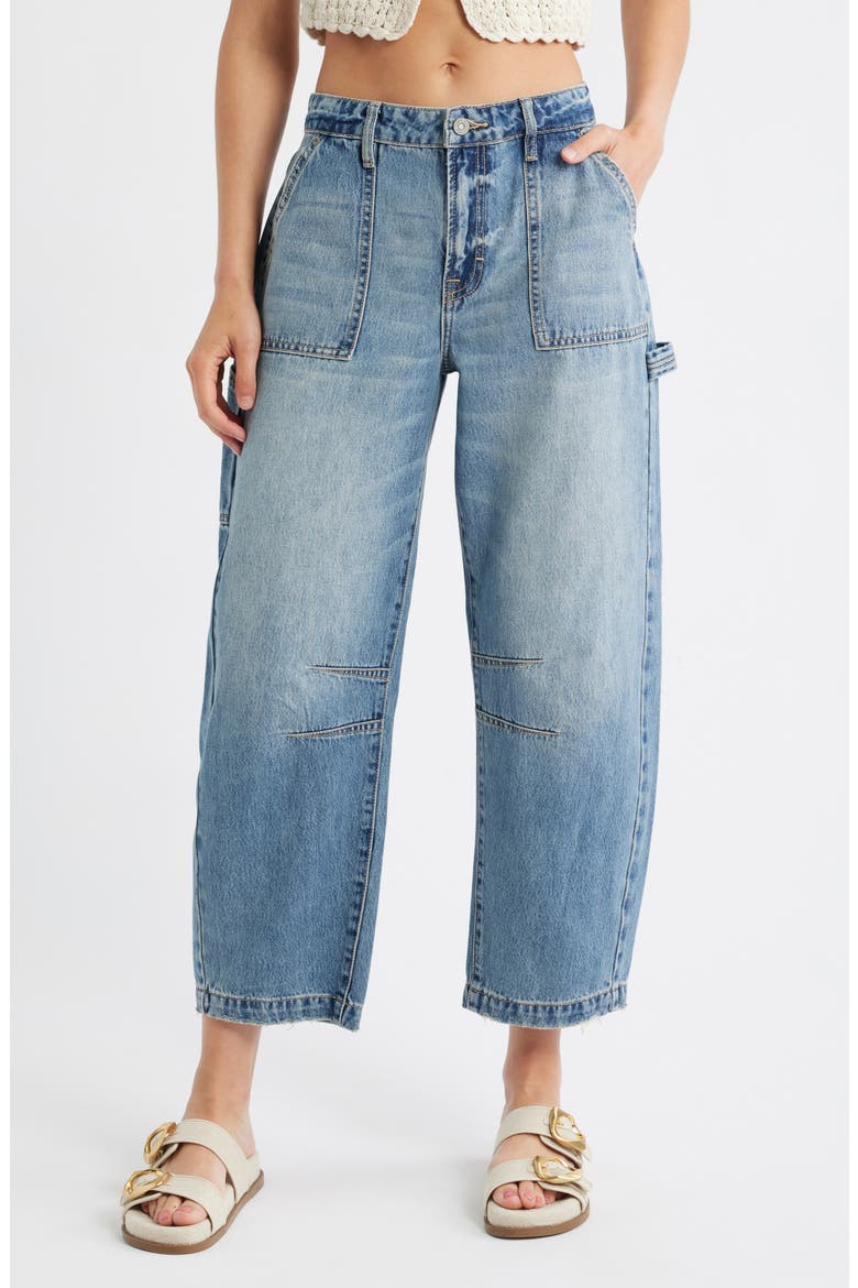 Crop Barrel Jeans, Main, color, MED.WASH