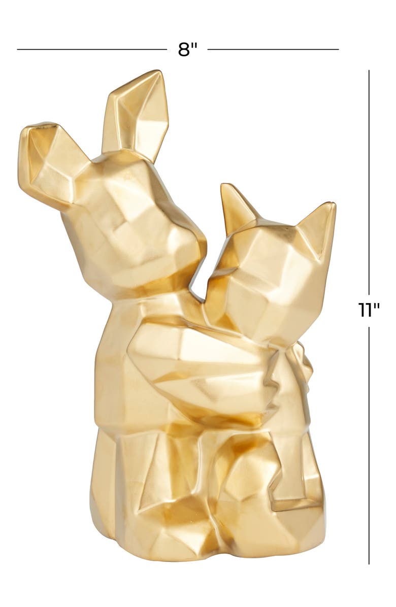 COSMO BY COSMOPOLITAN Goldtone Porcelain Cubist Dog Sculpture, Alternate, color, 