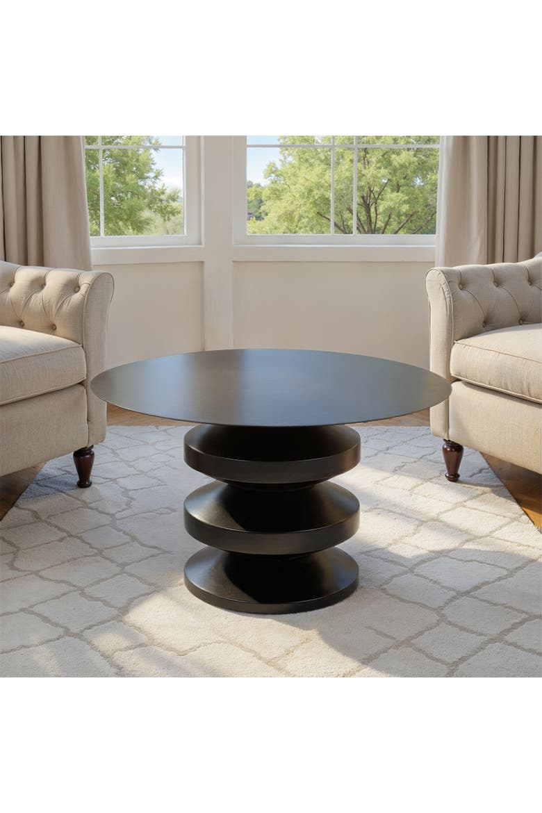 Accordion Coffee Table, Alternate, color, Black