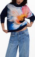 Desigual Pansy Cotton Graphic Sweatshirt
