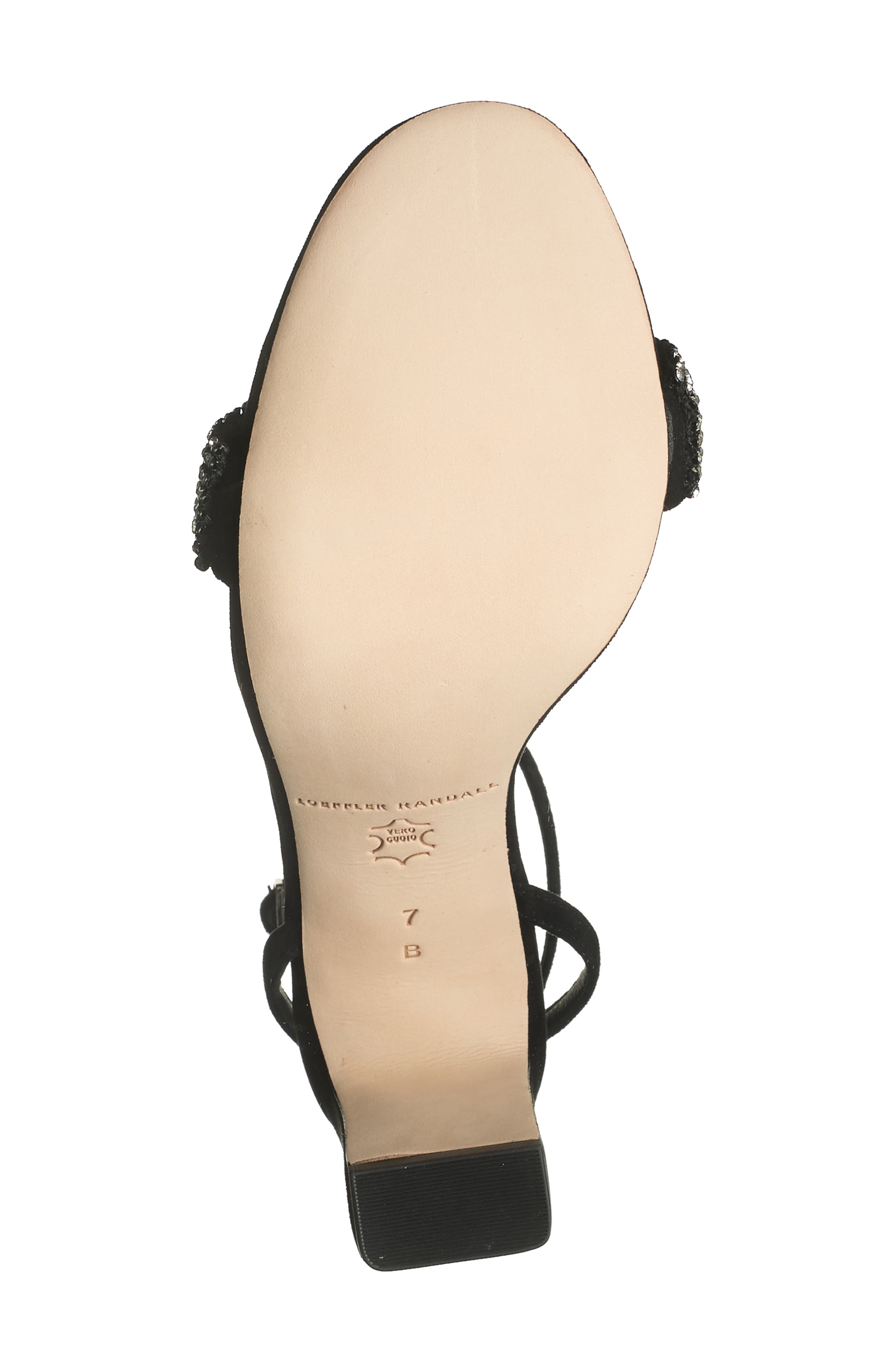 Loeffler Randall Shay Crystal Embellished Ankle Strap Sandal, Alternate, color, 