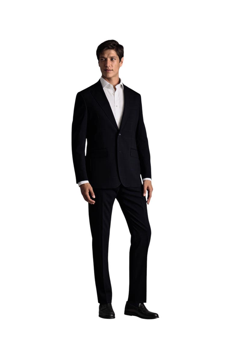 Charles Tyrwhitt Windowpane Slim Fit Jacket, Alternate, color, Navy