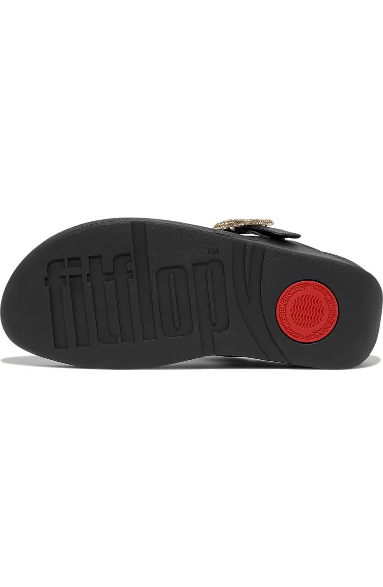 FitFlop Lulu Crystal Buckle Platform Flip Flop, Alternate, color, Black