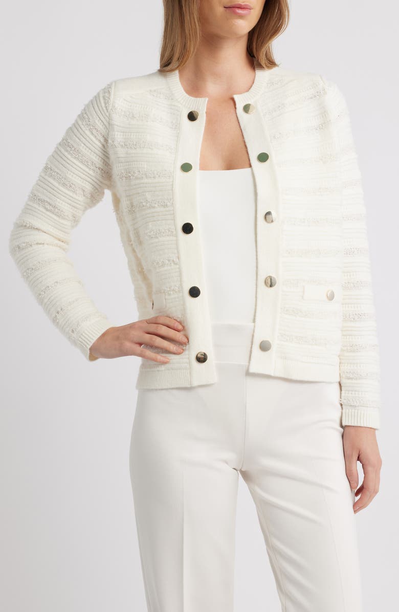 Anne Klein Open Front Cardigan, Alternate, color, Eclair