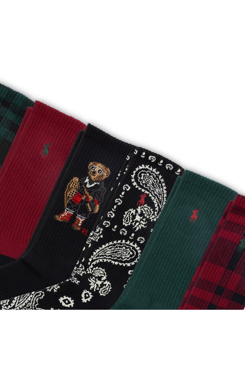 Polo Ralph Lauren Assorted 2-Pack Holiday Bears Crew Socks, Alternate, color, Bast