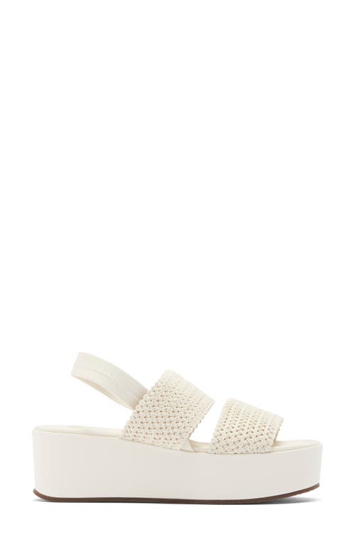 Nordstrom Rack Cassie Platform Wedge Slingback Sandal In Ivory Vanilla