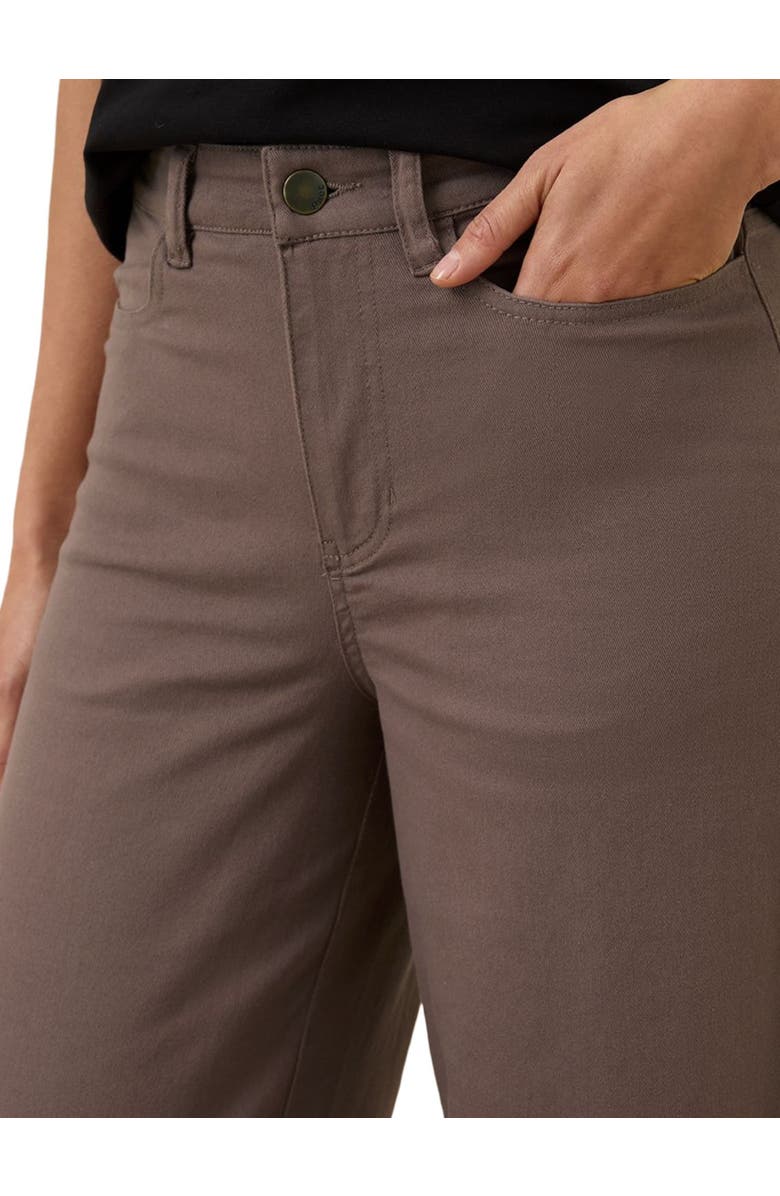 Pact Organic Stretch Twill Wide Leg Pant, Alternate, color, Deep Taupe