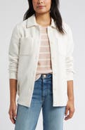 Caslon® Textured Knit Shirt Jacket