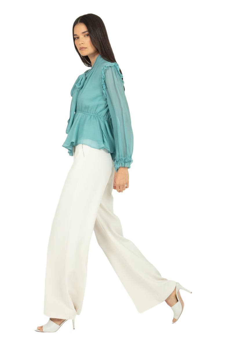 SECRET MISSION Camila Blouse, Alternate, color, Cyan Green