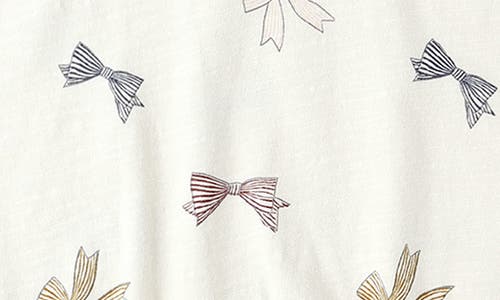 Rylee + Cru Bows Print Cotton Bubble Romper In Multi