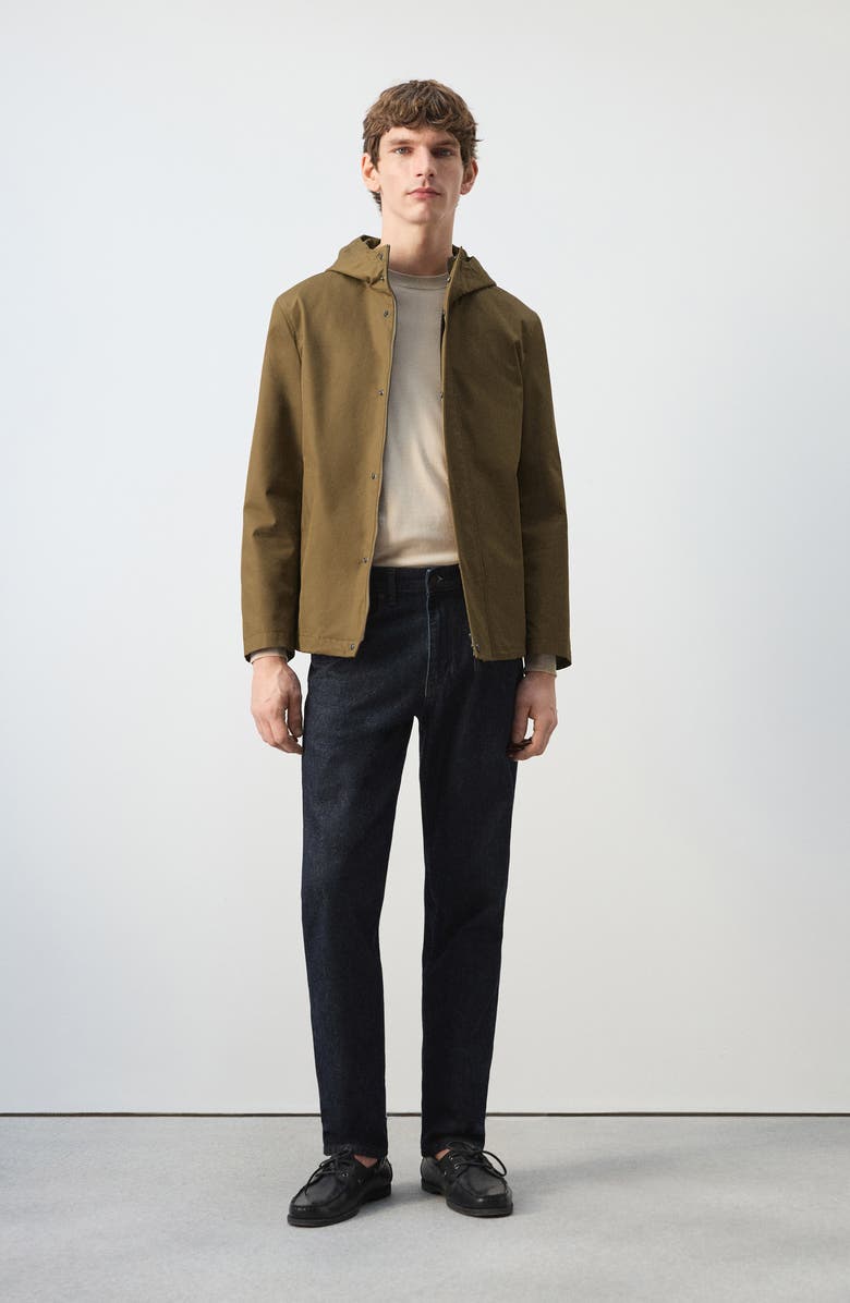 MANGO Water Repellent Parka, Alternate, color, Ochre