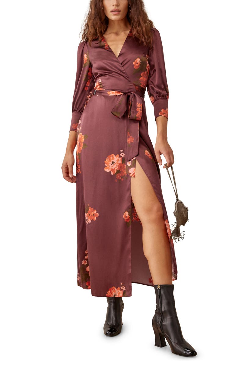 Reformation Merrick Long Sleeve Floral Dress, Main, color,
