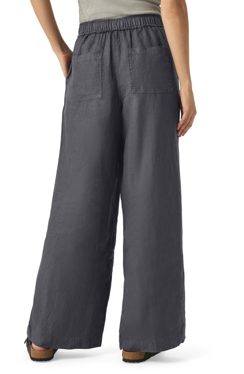 Splendid Stella Linen Drawstring Pants, Alternate, color, Ink