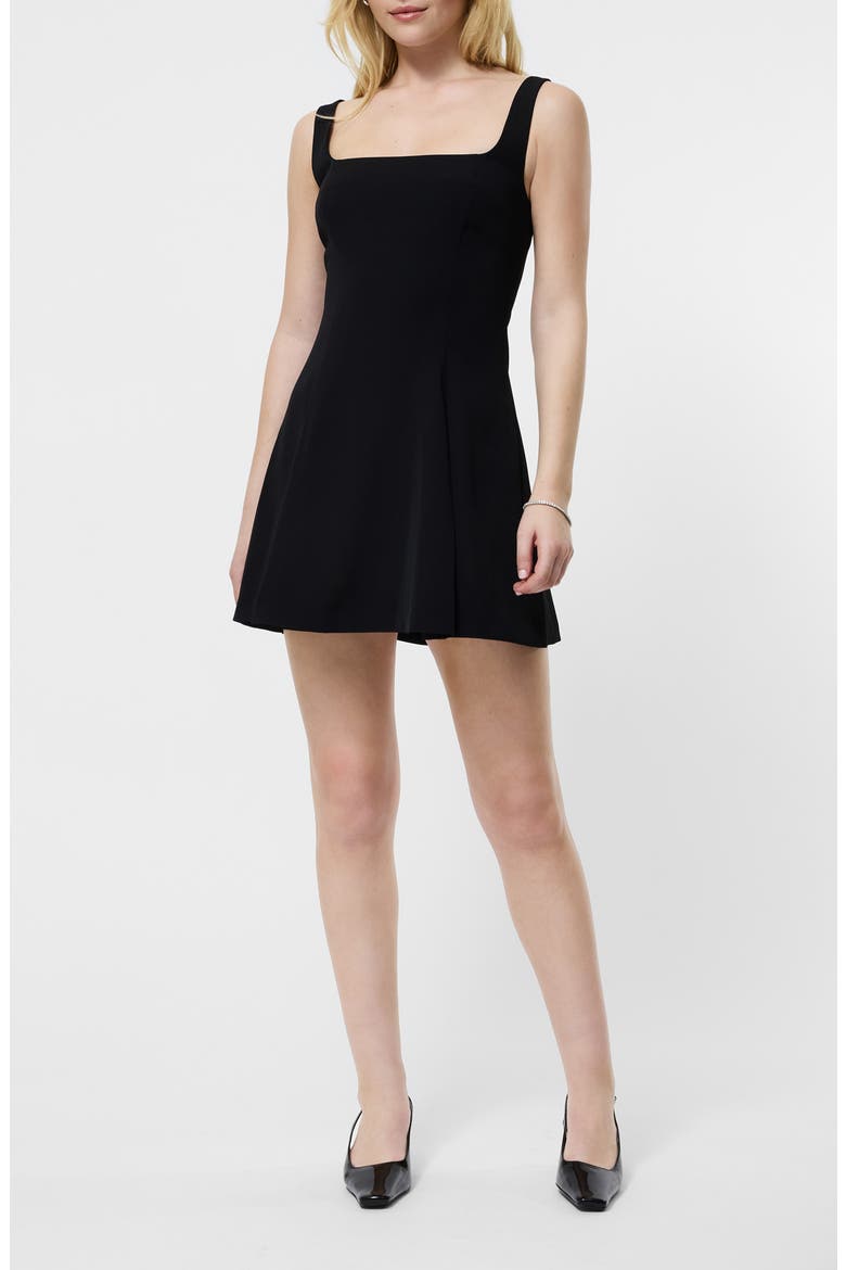 Sleeveless Square Neck Minidress, Main, color, BLACK