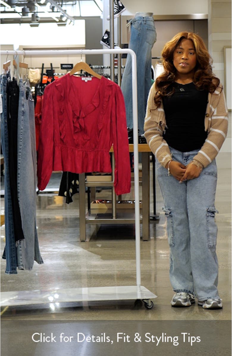 Kamilah Long Sleeve Peplum Top, sales video thumbnail