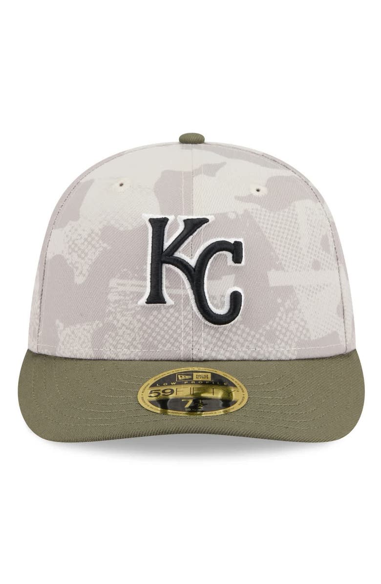 New Era Men's New Era Light Beige/Olive Kansas City Royals 2025 Armed Forces Day Low Profile 59FIFTY Fitted Hat, Alternate, color, Light Beige