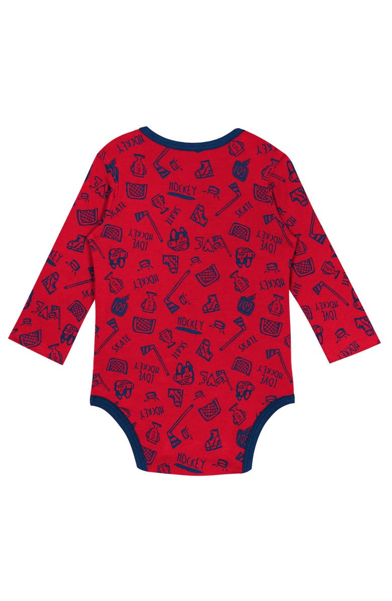 Outerstuff Infant Red Washington Capitals Dynamic Defender Long Sleeve Bodysuit, Alternate, color, 