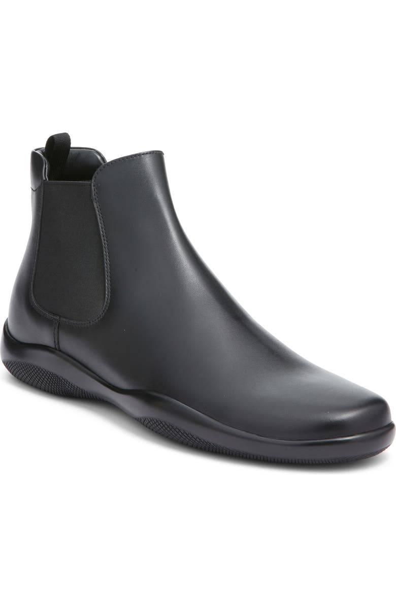 Prada America's Cup Chelsea Boot, Main, color, Nero
