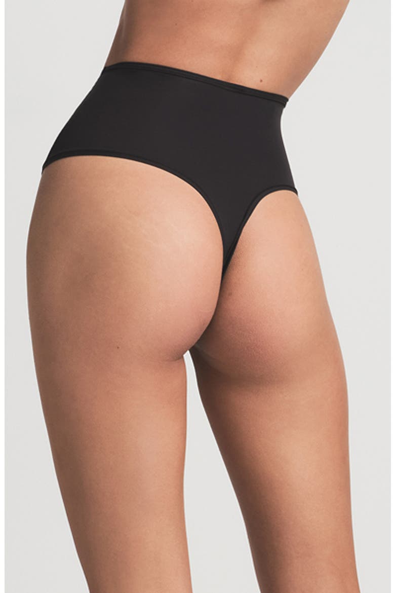 Fits Everybody High Waist Thong, Alternate, color, ONYX