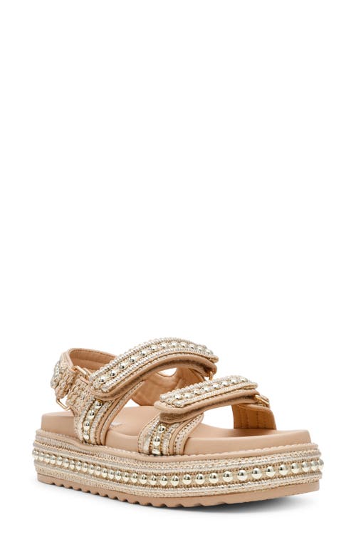 Steve Madden Bigmona Platform Sandal In Gold Multi