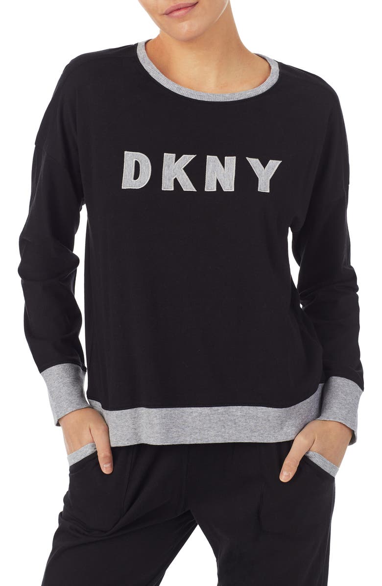 DKNY Logo Pajamas Set, Alternate, color, 