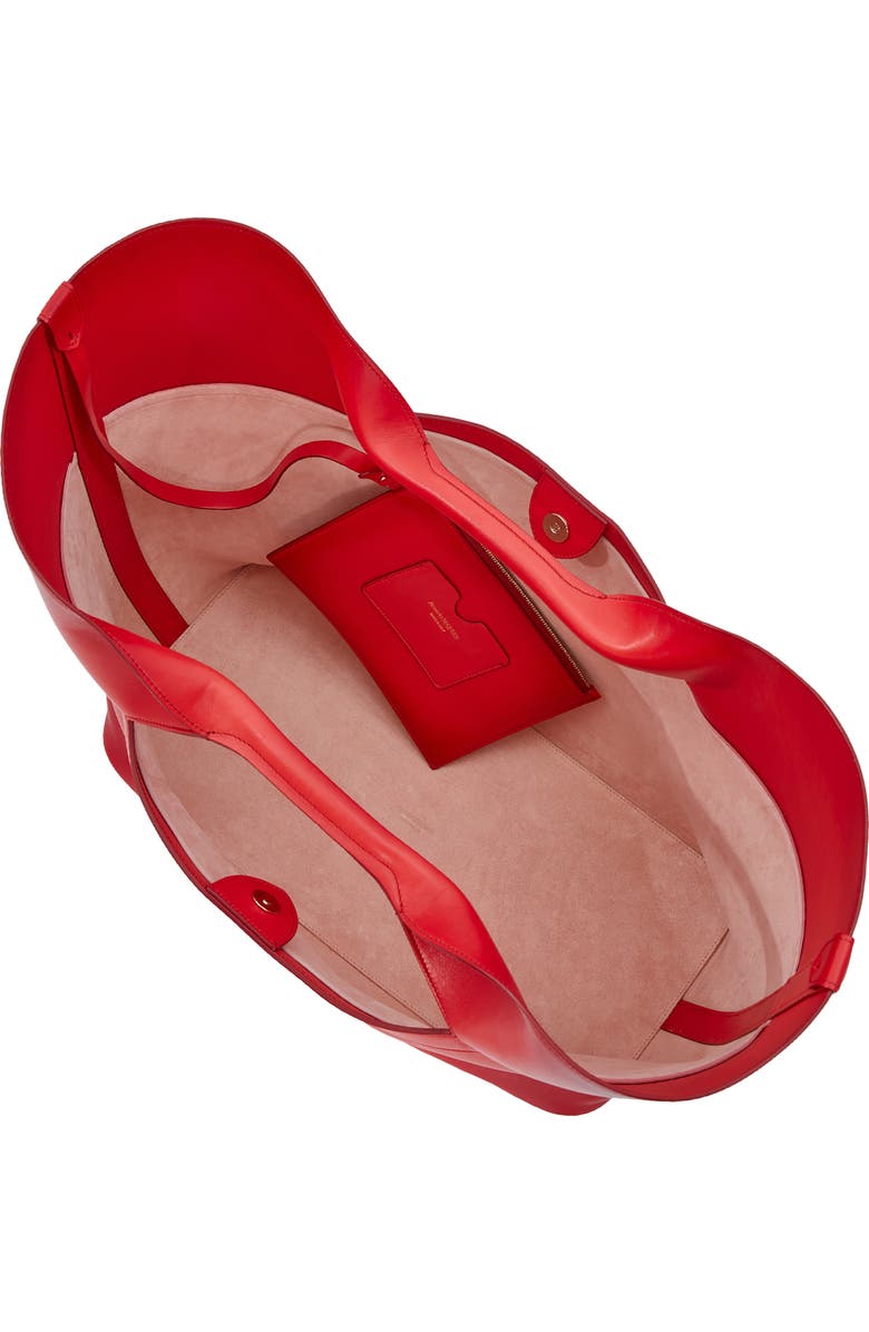 McQueen The Small Bow Leather Tote, Alternate, color,