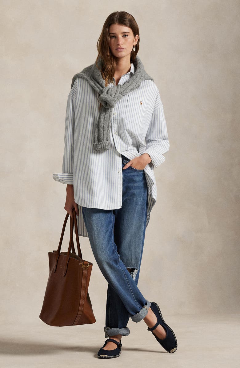 Polo Ralph Lauren The Big Cotton Oxford Shirt, Alternate, color, 