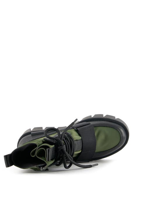 United Nude Grip Combat Lo Boot In Green