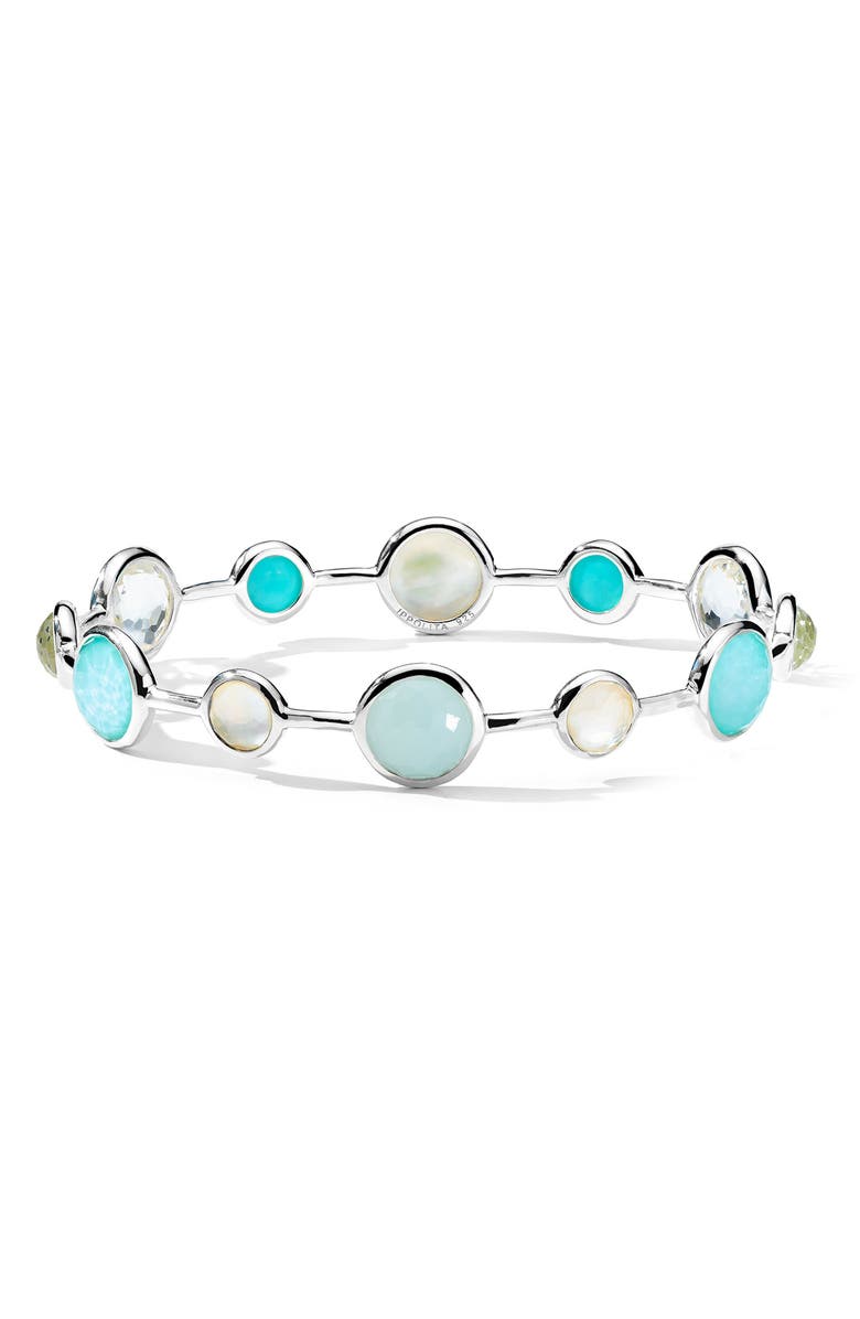 Ippolita Lollipop<sup>®</sup> Alternating 12-Stone Bangle, Main, color, Silver