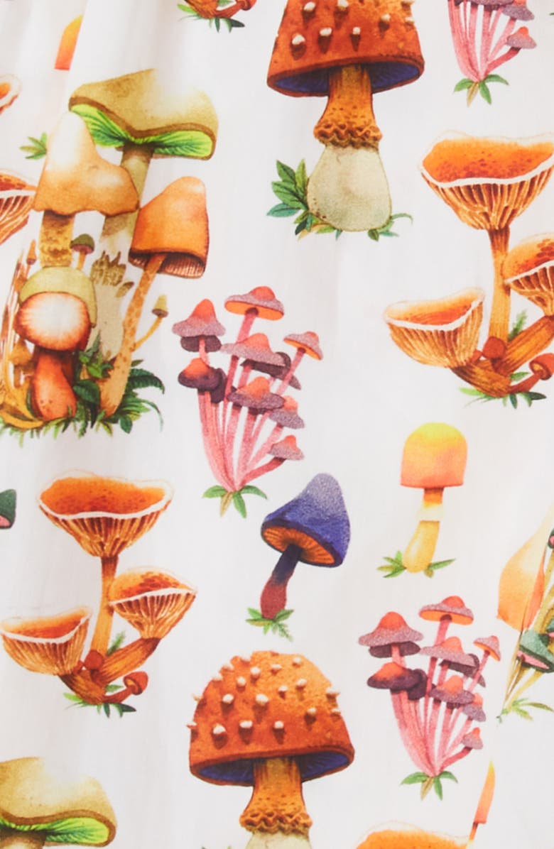 Druthers NYC Organic Cotton Seb Gorey Watercolor Shrooms Boxer Short, Alternate, color, White